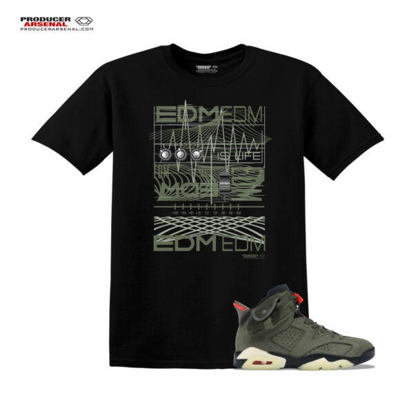 EDM is Life Olive Wave display Men's Classic Black tee For the EDM, Ravers, Main Room Dwellers and lovers