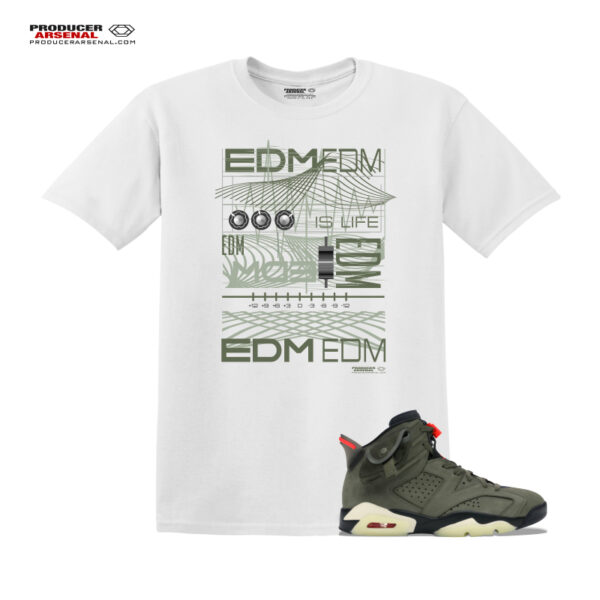 EDM is Life Olive Wave display Men's Classic white tee For the EDM, Ravers, Main Room Dwellers and lovers!