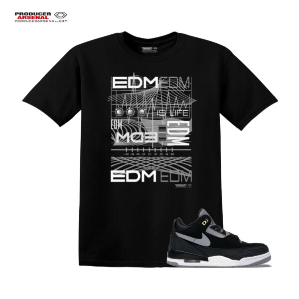 EDM is Life Wave display Men's Classic black tee For the EDM, Ravers, Main Room Dwellers and lovers!