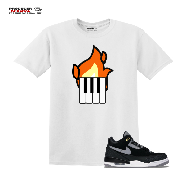 Keys on Fire first series Men's classic White tee